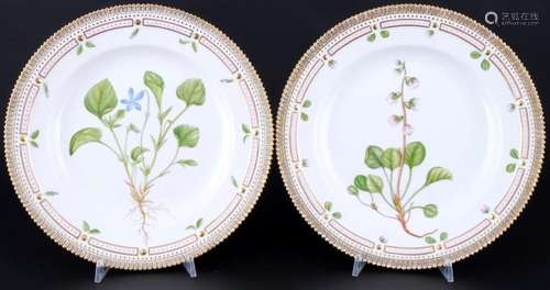 Royal Copenhagen Flora Danica 2 dinner plates 3549 1st choic...