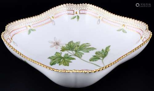 Royal Copenhagen Flora Danica large square bowl 3510 1st cho...