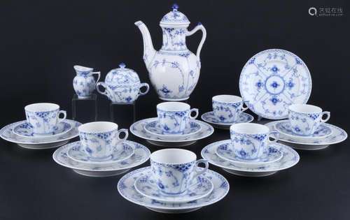 Royal Copenhagen Musselmalet coffee service for 7 pers., Kaf...