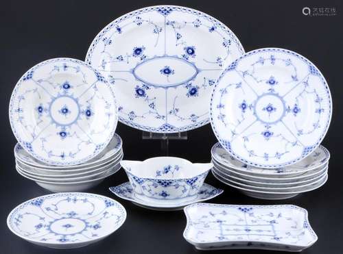 Royal Copenhagen Musselmalet dinner service for 6 persons, S...