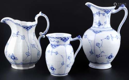 Royal Copenhagen Musselmalet 3 jugs / pitcher, Krüge,