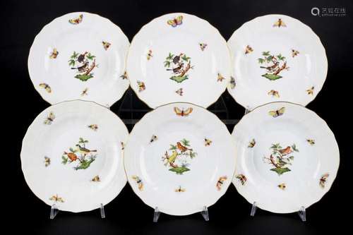 Herend Rothschild 6 dessert plates, Dessertteller,