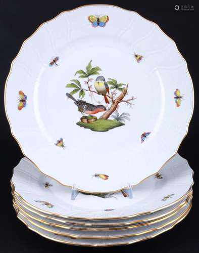 Herend RO Rothschild 6 Speiseteller, dinner plates,