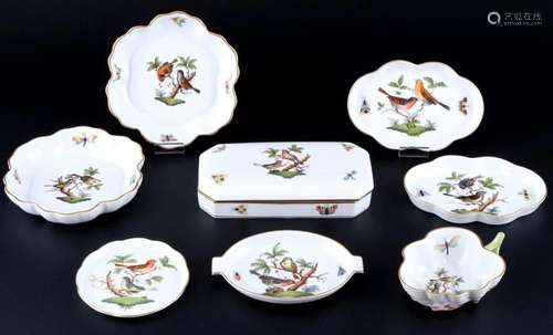 Herend RO Rothschild 8-piece decorative porcelain, 8-teilige...