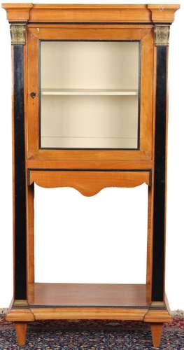 Biedermeier cabinet around 19th century, Vitrinenschrank