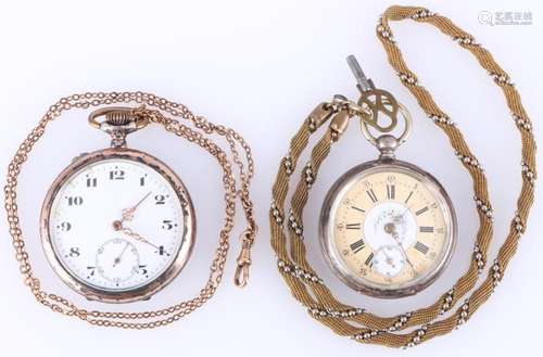 800 silver pocket watches art nouveau, Herrentaschenuhr Juge...