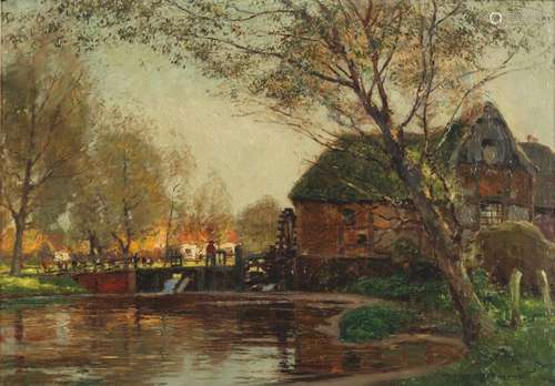 Heinrich Hermanns (1862-1942) dutch watermill, niederländisc...