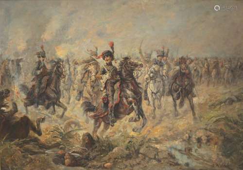 C. Waldek 19th century battle of hussars, Schlacht der Husar...