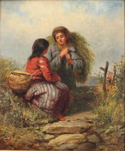 James John HILL (1811-1882) women by the wayside, Frauen am ...