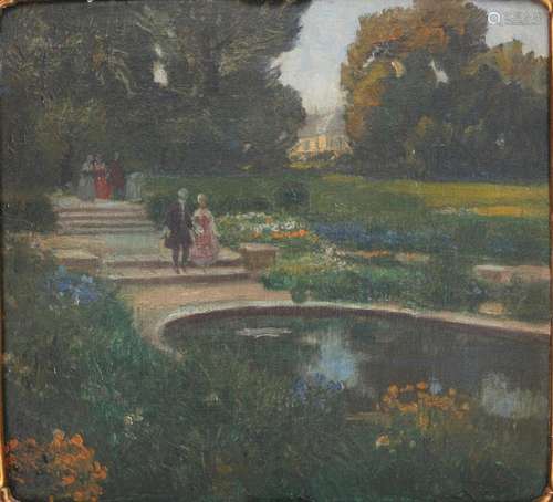 Frederick Vezin (1859-1942) Park am Schloss Benrath Düsseldo...