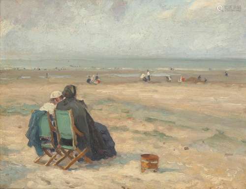 Eugen Kampf (1861-1933) view of the coast, Blick auf die Küs...