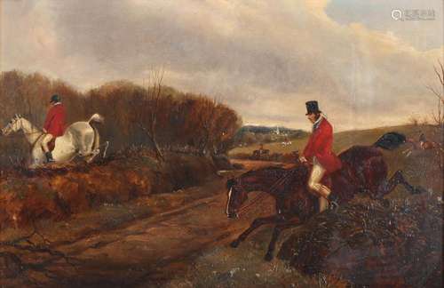 Unknown english painter 19th century, parforce hunt, Parforc...