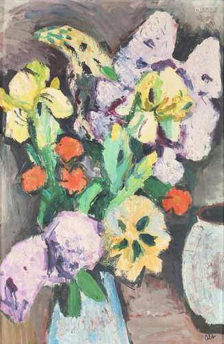 Willi Oltmanns (1905-1979) flower still life, Blumenstillebe...