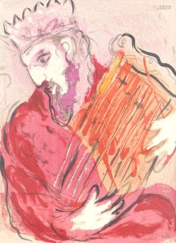 Marc Chagall (1887-1985) The Kings - David with harp from 19...