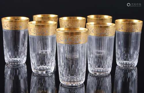 St. Louis Thistle Gold 8 beakers, Bechergläser,