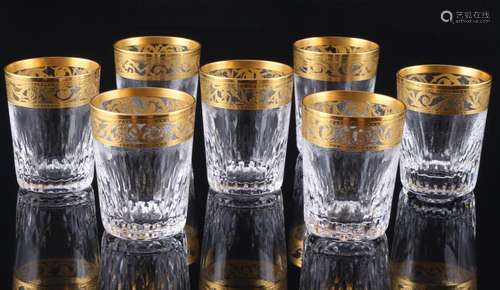 St. Louis Thistle Gold 8 shot glasses, Schnapsgläser,