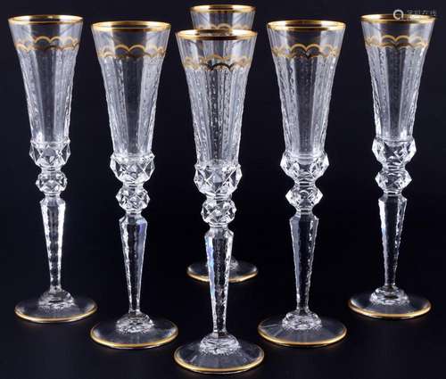 St. Louis Excellence 6 champagne flutes, Champagnerflöten,