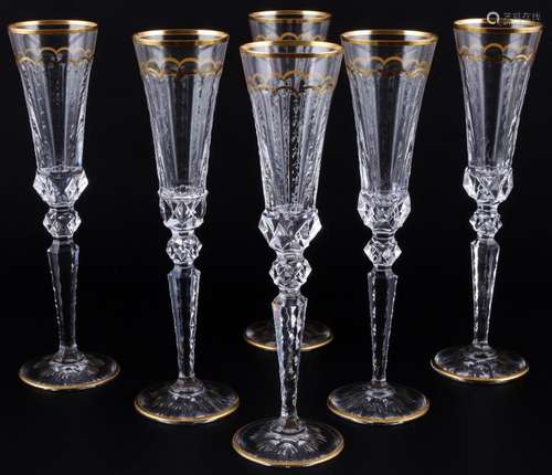 St. Louis Excellence 6 champagne flutes, Champagnerflöten,