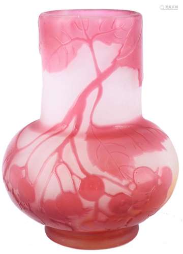 Emile Galle (1846-1904) glass vase art nouveau, Jugendstil V...