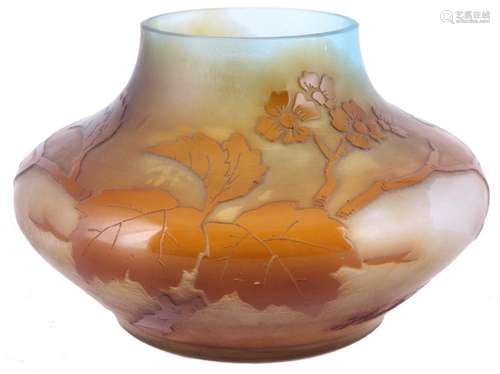 Fritz Heckert (1837-1887) glass vase art nouveau, Jugendstil...