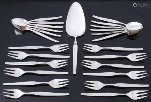 Robbe & Berking Royal 800 silver 12 coffee spoons and 12...