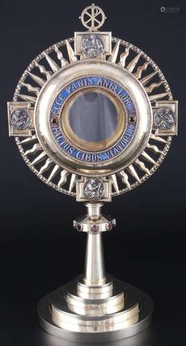 800 large silver monstrance, Dunstheimer Münster, Silber gro...