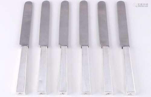 925 sterling silver large dining knives, Ferdinand R. Wilm, ...