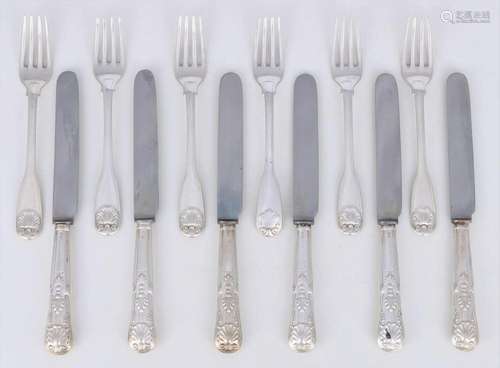 925 sterling silver cutlery set for 6 person, Mappin & W...