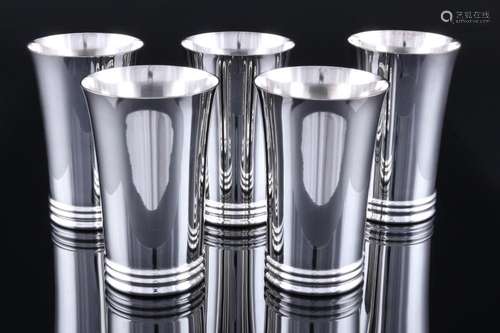 Bruckmann 835 silver 6 cups, Silber Becher,