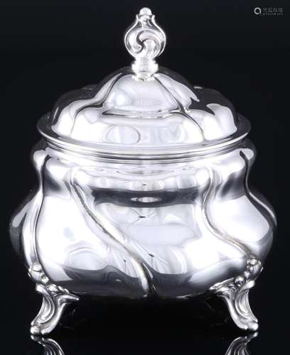 Wilkens 830 silver lidded box, Silber Deckeldose,