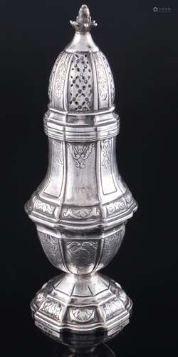 800 silver muffineer / sugar shaker, Silber Zuckerstreuer,