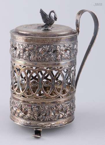 Silver tea glass holder, 19th Century 12-Lot, Silber Teeglas...