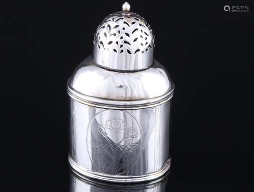 Silver muffineer / sugar shaker 19th century 13-lot, Zuckers...