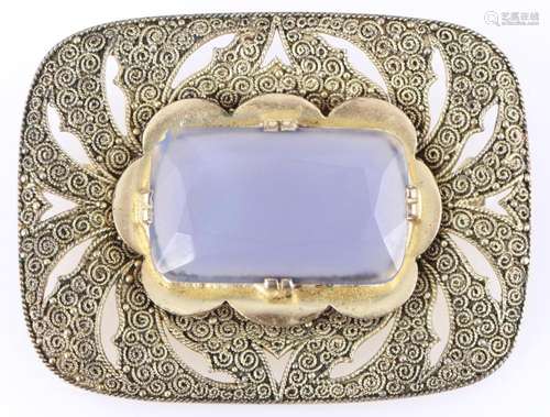 Theodor Fahrner 925 silver brooch, art deco, 925 Silber Bros...