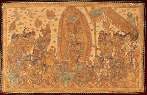 Indonesia large Kamasan painting, Indonesien große Kamasan M...