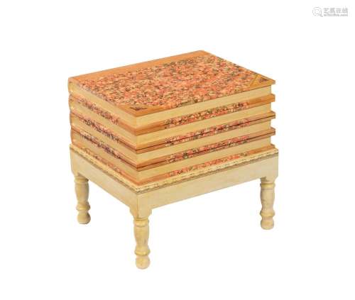 A PAINTED LOW OCCASIONAL TABLE