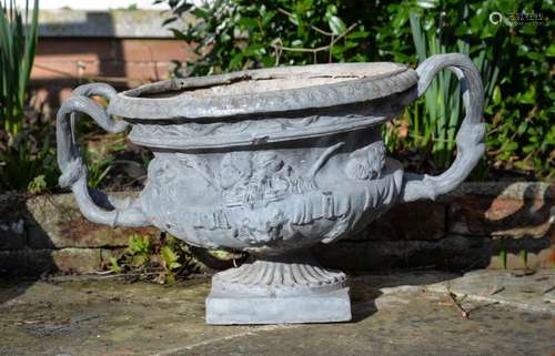 AFTER THE ANTIQUE, A LEAD MODEL OF THE WARWICK VASE