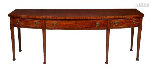 A GEORGE III MAHOGANY SERVING TABLE