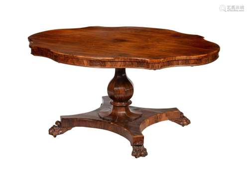 Y A VICTORIAN ROSEWOOD LOO OR CENTRE TABLE
