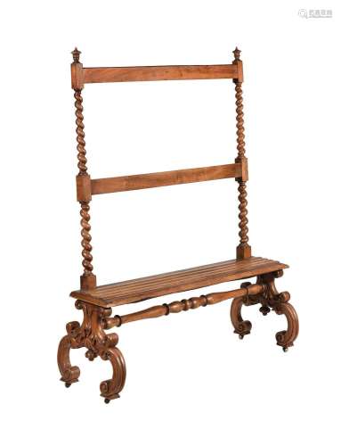 A VICTORIAN CARVED WALNUT FOLIO OR PICTURE STAND