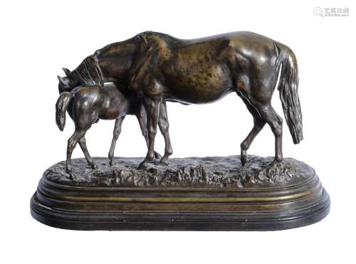 AFTER ISIDORE BONHEUR (1827-1901), A PATINATED METAL MODEL O...