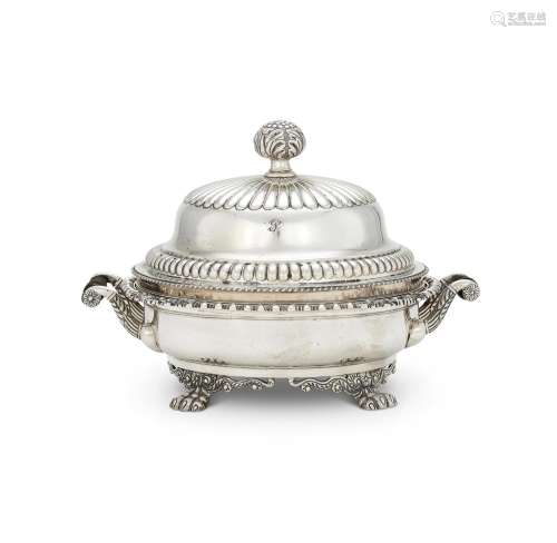 AN INDIAN COLONIAL SILVER TUREEN