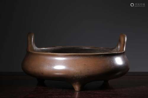 Qing Chinese Bronze Tripod Censer
