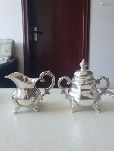 Two European Silver Tea Cup