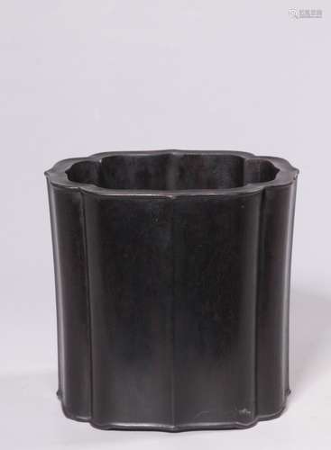 Chinese Zitan Wood Brushpot