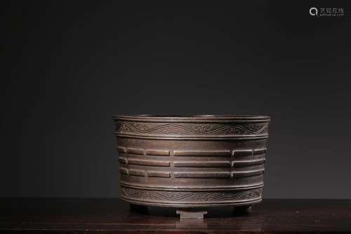 Chinese Bronze Tripod Censer ,Mark