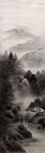 Chinese Ink Color Landscape Painting