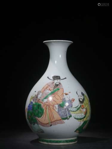 Chinese Hand Paint Wucai Vase
