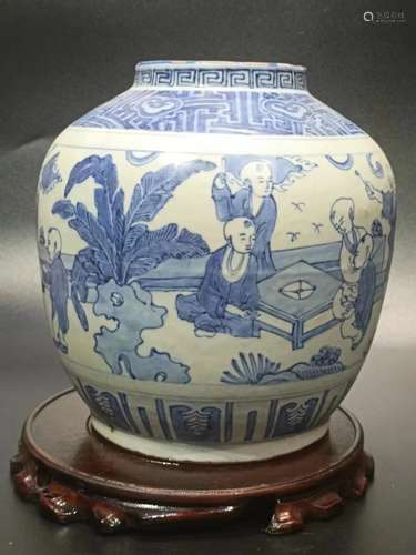 Chinese Blue and White Porcelain Jar