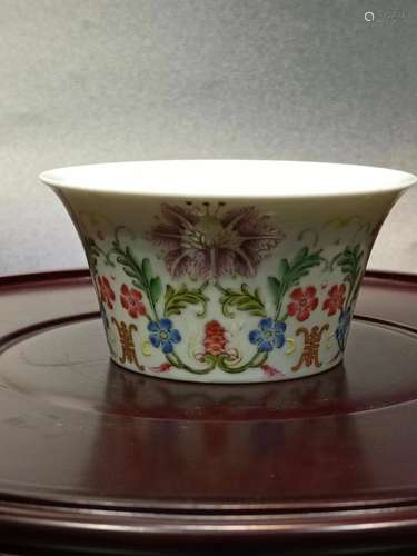 Chinese Famille Rose Porcelain Cup,Mark